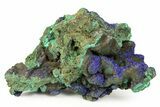 Sparkling Azurite Crystals with Botryoidal Malachite - China #351331-2